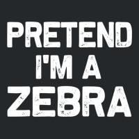 Pretend I M A Zebra Funny Halloween Party Costume Gifts Crewneck Sweatshirt | Artistshot