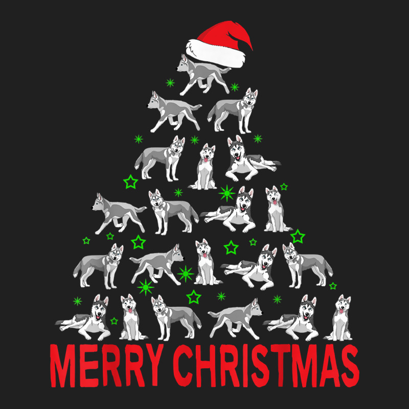 Merry Christmas Tree Siberian Husky T Shirt Ladies Polo Shirt by hudizhowav | Artistshot