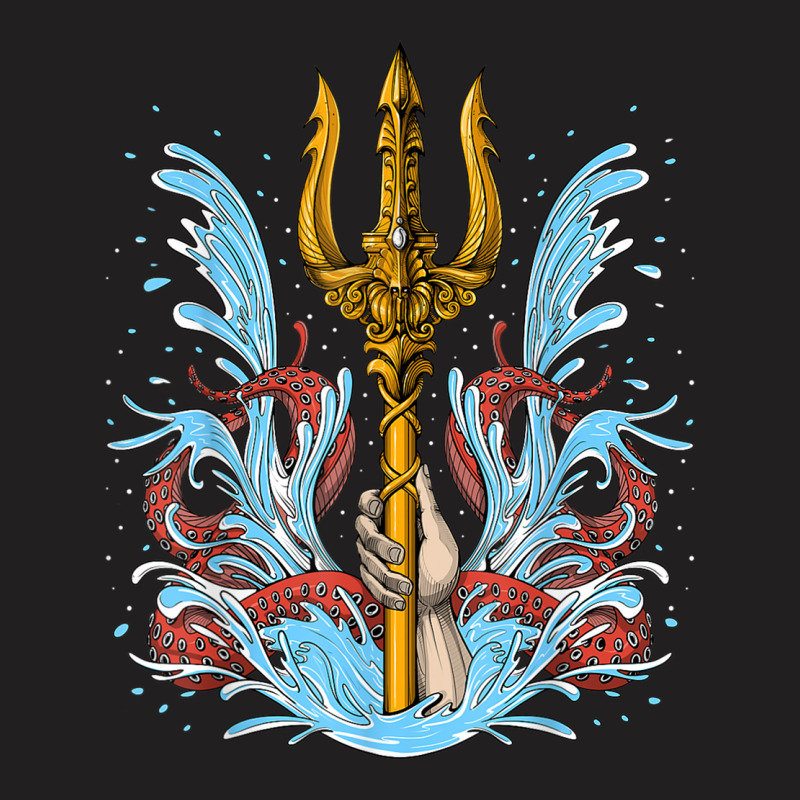 Poseidon Trident Ancient Greek God Mythology Greek Myths T Shirt T-shirt | Artistshot