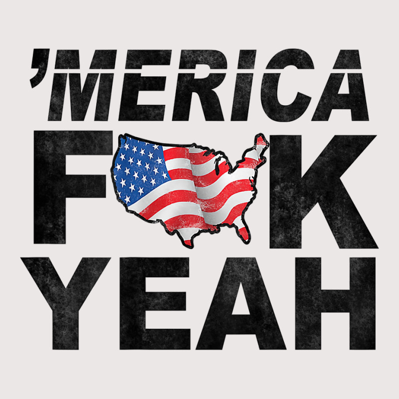 Merica Fuck Yeah Usa Flag 4th Of July Patriotic Pocket T-Shirt by BonnieTori | Artistshot