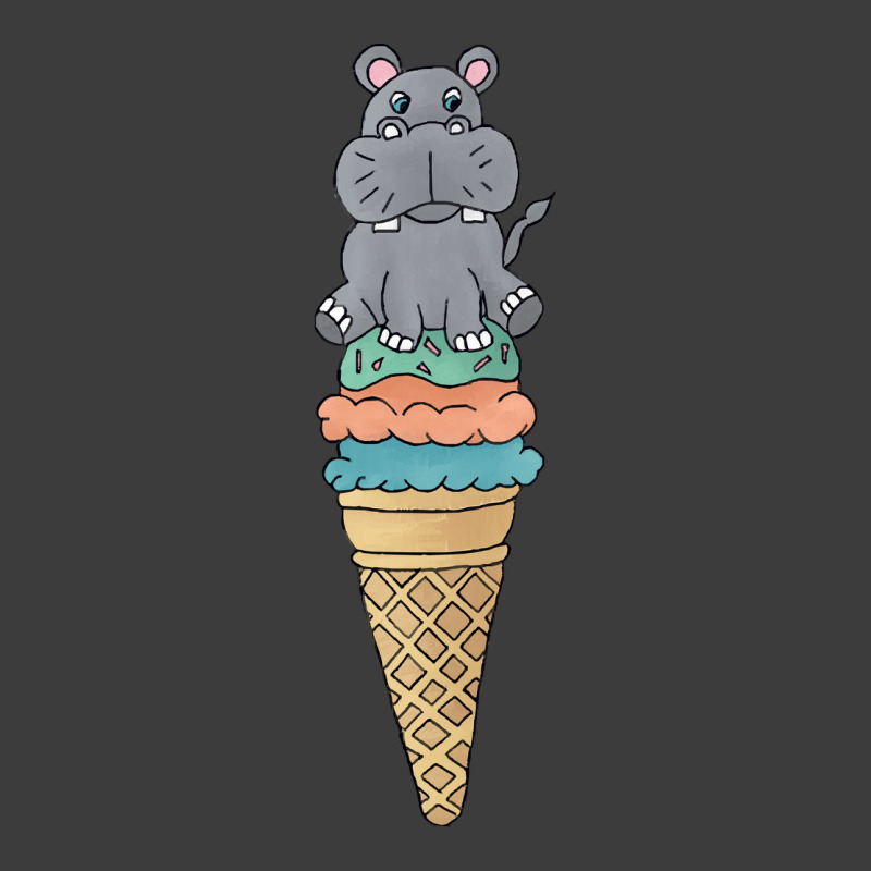 Hippo T  Shirt Cute Hippo On An Ice Cream Cone T  Shirt Men's Polo Shirt by hardlyvagabond | Artistshot