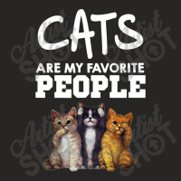 Cats Are My Favorite People Ladies Fitted T-shirt | Artistshot