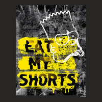 The Simpsons Bart Simpson Eat My Shorts Graffiti T Shirt Ladies Fitted T-shirt | Artistshot