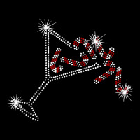 Christmas Candy Cane Martini Bling Rhinestone Christmas T-shirt Kids Cap | Artistshot