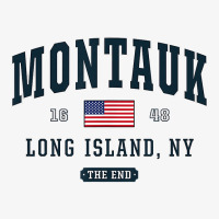 Montauk Long Island Ny New York The End Usa Flag Ladies Fitted T-shirt | Artistshot