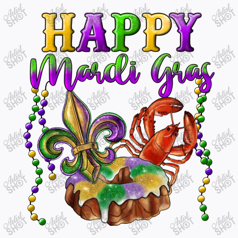 Happy Mardi Gras Fleur De Lis King Cake Crawfish T-shirt | Artistshot