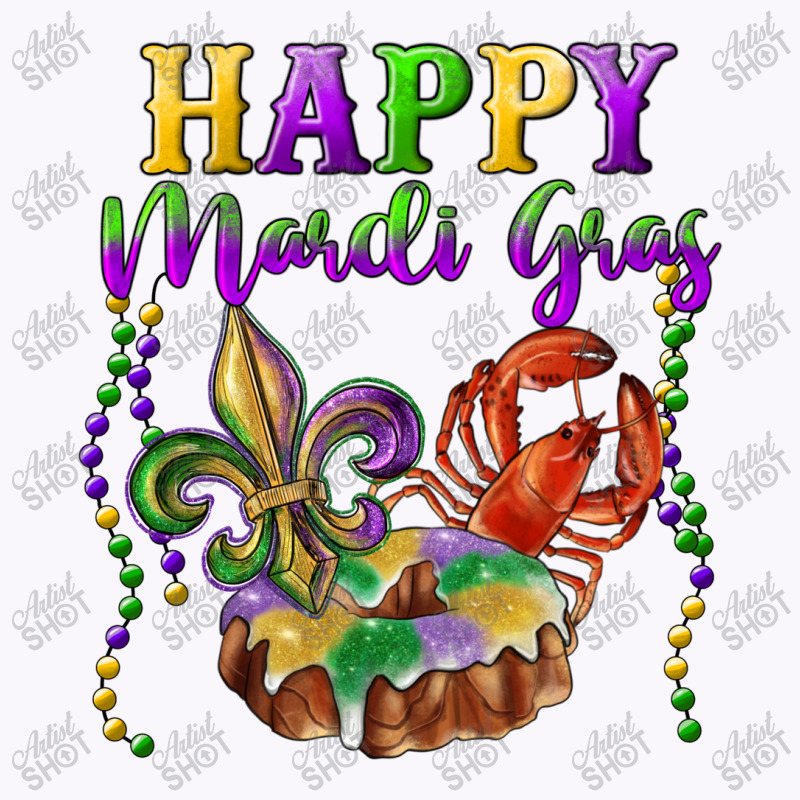 Happy Mardi Gras Fleur De Lis King Cake Crawfish Tank Top | Artistshot