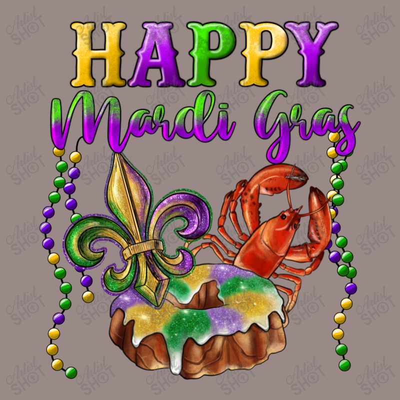 Happy Mardi Gras Fleur De Lis King Cake Crawfish Vintage T-shirt | Artistshot