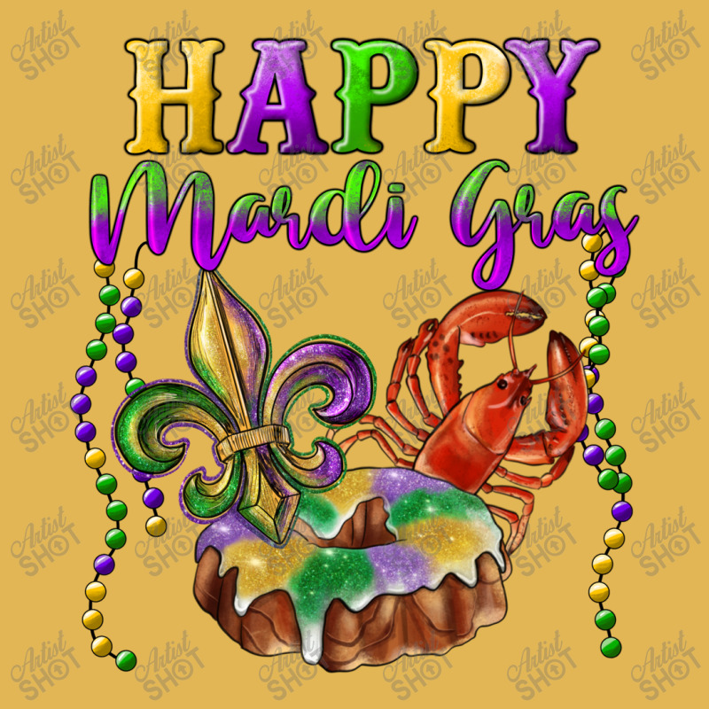 Happy Mardi Gras Fleur De Lis King Cake Crawfish Vintage Hoodie And Short Set | Artistshot