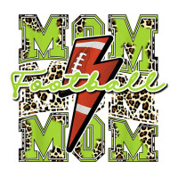 Football Mom, Football Lightning Bolt Leopard Lime Green T Shirt V-neck Tee | Artistshot