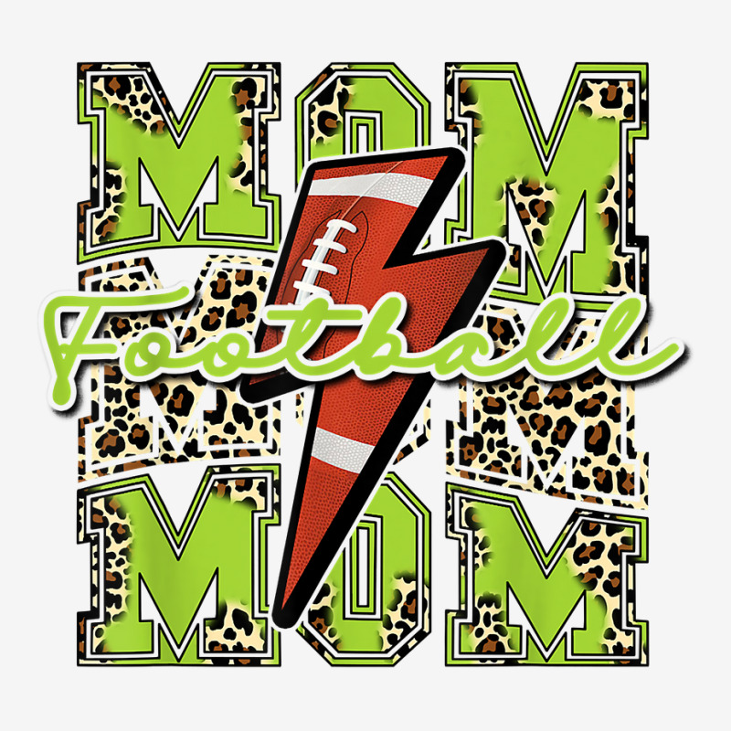 Football Mom, Football Lightning Bolt Leopard Lime Green T Shirt Classic T-shirt by cm-arts | Artistshot