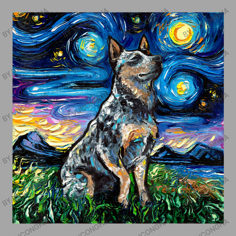 Blue Heeler Starry Night Australian Cattle Dog Art By Aja Toddler Sweatshirt by vucongha | Artistshot