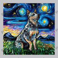 Blue Heeler Starry Night Australian Cattle Dog Art By Aja Baby Bodysuit | Artistshot