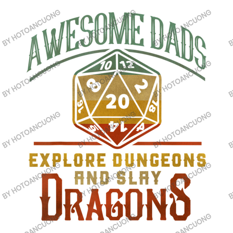 Awesome Dads Explore Dungeons And Slay Dragons Gamer Daddy Crewneck Sweatshirt by hotoancuong | Artistshot