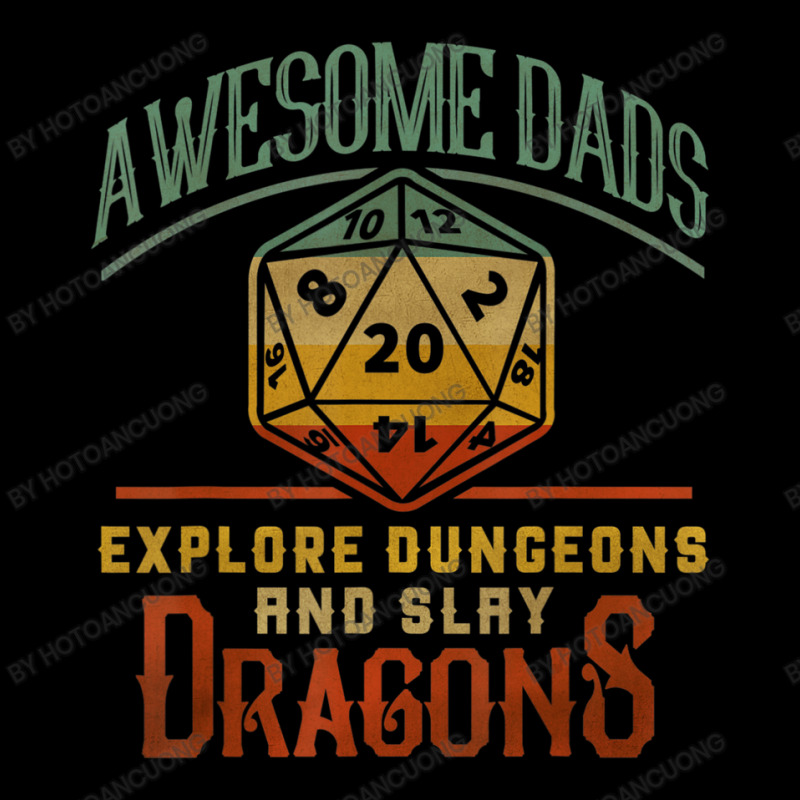 Awesome Dads Explore Dungeons And Slay Dragons Gamer Daddy Men's Long Sleeve Pajama Set by hotoancuong | Artistshot