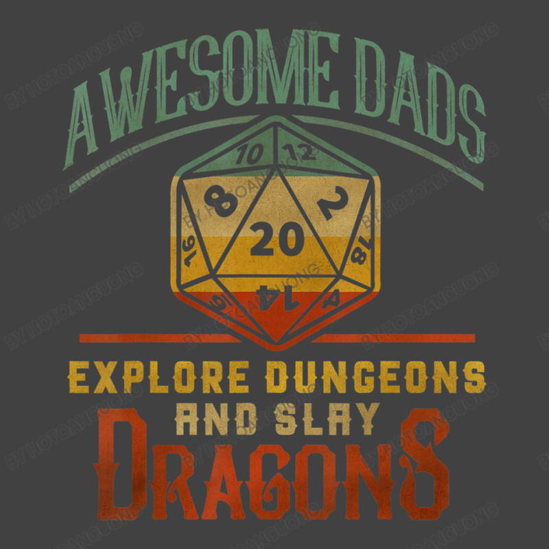 Awesome Dads Explore Dungeons And Slay Dragons Gamer Daddy Vintage T-Shirt by hotoancuong | Artistshot