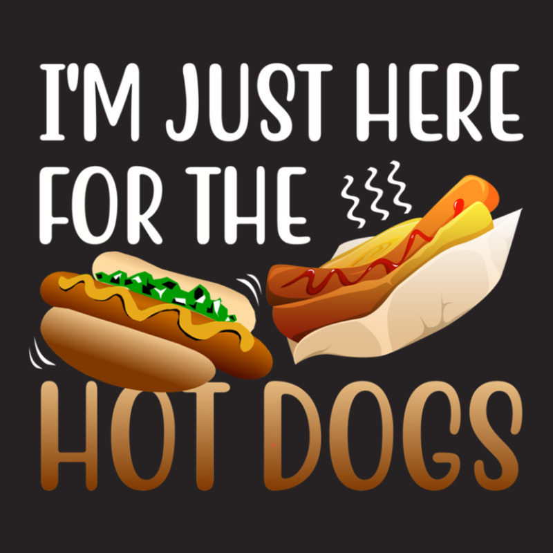 I'm Just Here For The Hot Dogs Funny Fast Food Gift Sausages In Bun Vintage Cap by JimenaBauer | Artistshot