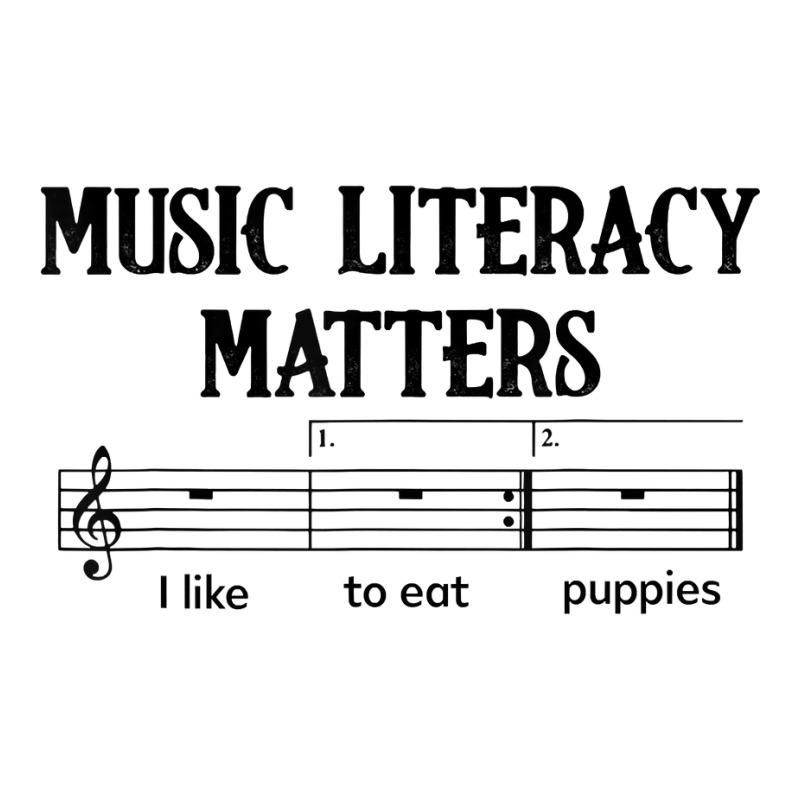 Music Literacy Matters I Like To Eat Puppies T Shirt Youth Hoodie by cm-arts | Artistshot