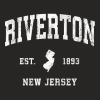 Riverton New Jersey Nj Vintage Athletic Sports Design T Shirt Ladies Fitted T-shirt | Artistshot