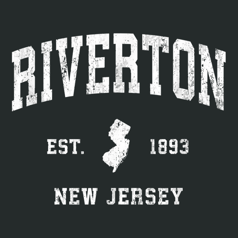 Riverton New Jersey Nj Vintage Athletic Sports Design T Shirt Women's Triblend Scoop T-shirt by cm-arts | Artistshot