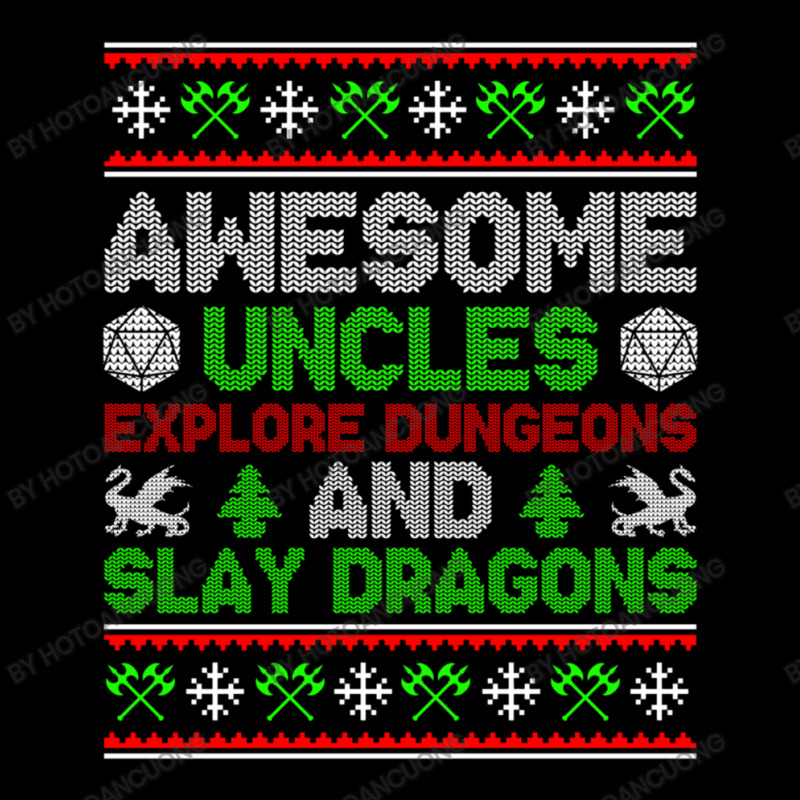 Awesome Uncles Tabletop Christmas D20 Ugly Sweater Men's Long Sleeve Pajama Set by hotoancuong | Artistshot