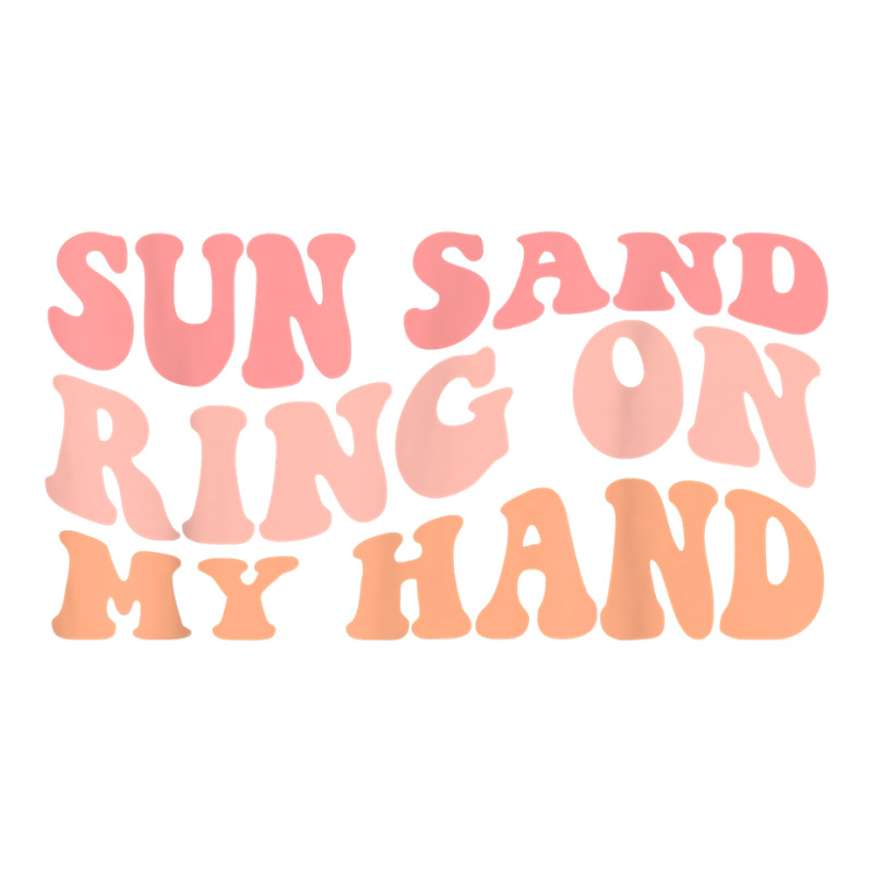 Wavy Sun Sand Drink In My Hand Ring On My Hand Bachelorette T Shirt V-neck Tee | Artistshot