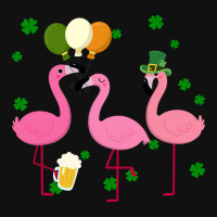 Christmas Flamingo St Patricks Day Landscape Canvas Print | Artistshot