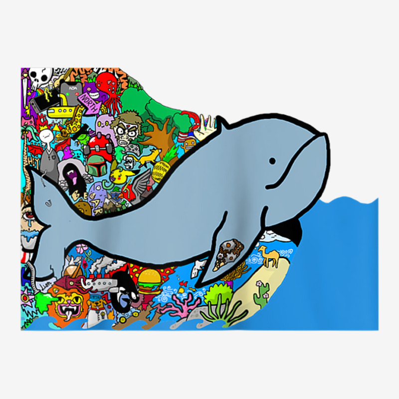 Blue Whale, Marine Sea Animal, Ocean Life, Surf, Art Work Raglan Baseb Portrait Canvas Print | Artistshot