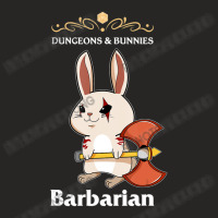 Bunny Rabbit Barbarian Tabletop Rpg Roleplaying Gamer Ladies Fitted T-shirt | Artistshot