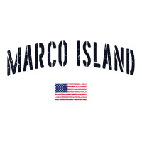 Patriotic Usa Flag Stencil Marco Island Fl T Shirt Men's 3/4 Sleeve Pajama Set | Artistshot