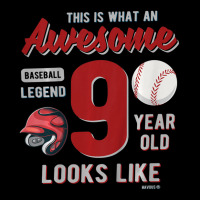 Kids 9th Birthday Awesome 9 Year Old Baseball Legend Pocket T-shirt | Artistshot