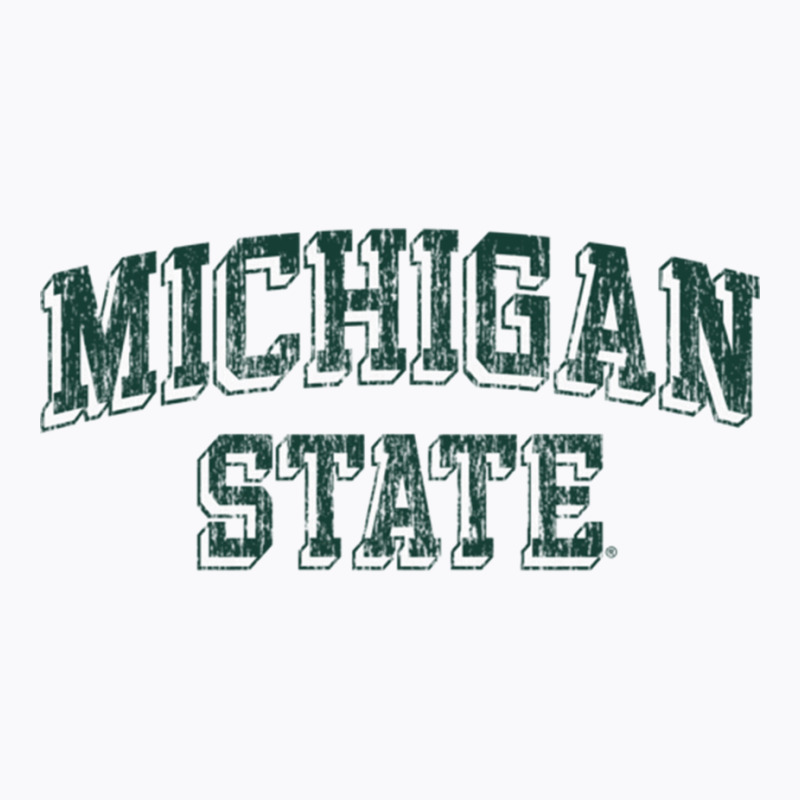 Michigan State Spartans Retro Arch Heather Gray Pullover Hoodie T-shirt | Artistshot