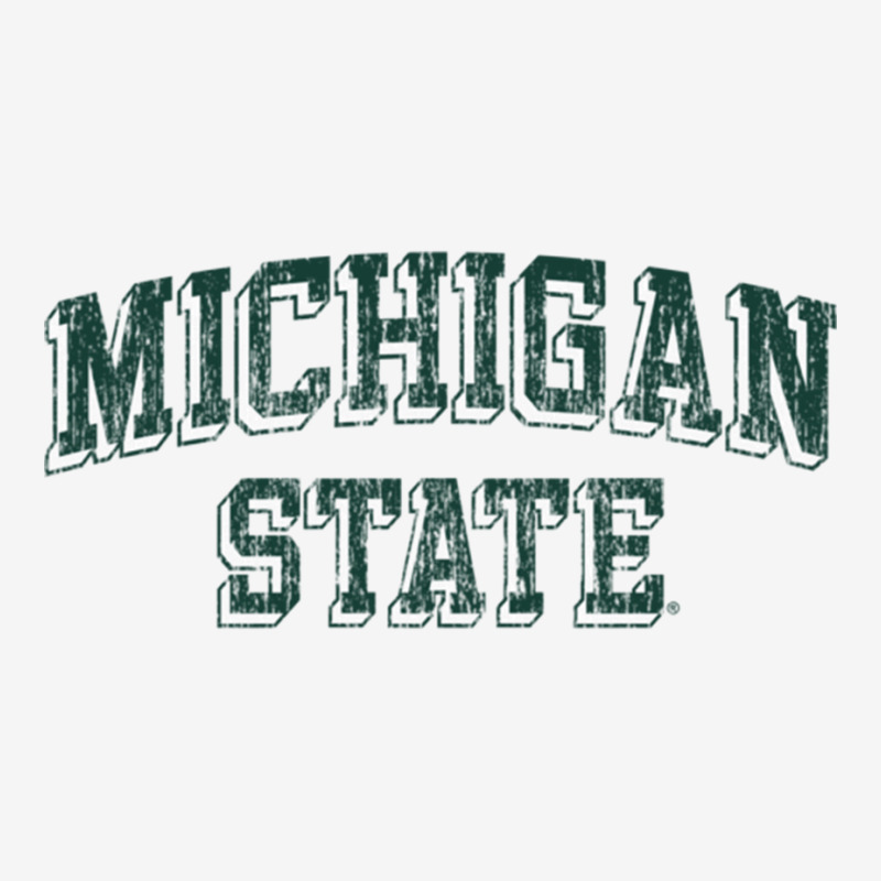 Michigan State Spartans Retro Arch Heather Gray Pullover Hoodie Baby Bibs | Artistshot