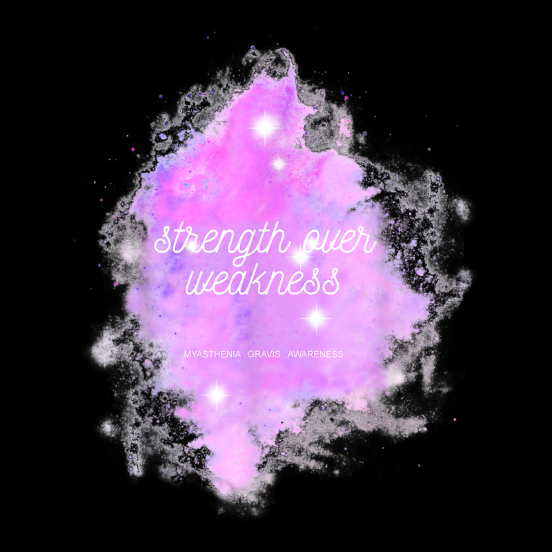 Strength Over Weakness Galaxy   Myasthenia Gravis Awareness T Shirt Zipper Hoodie | Artistshot