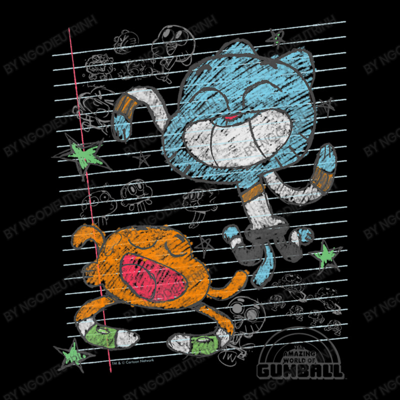 Cn Gumball And Darwin Sketched Paper Zipper Hoodie by ngodieutrinh | Artistshot