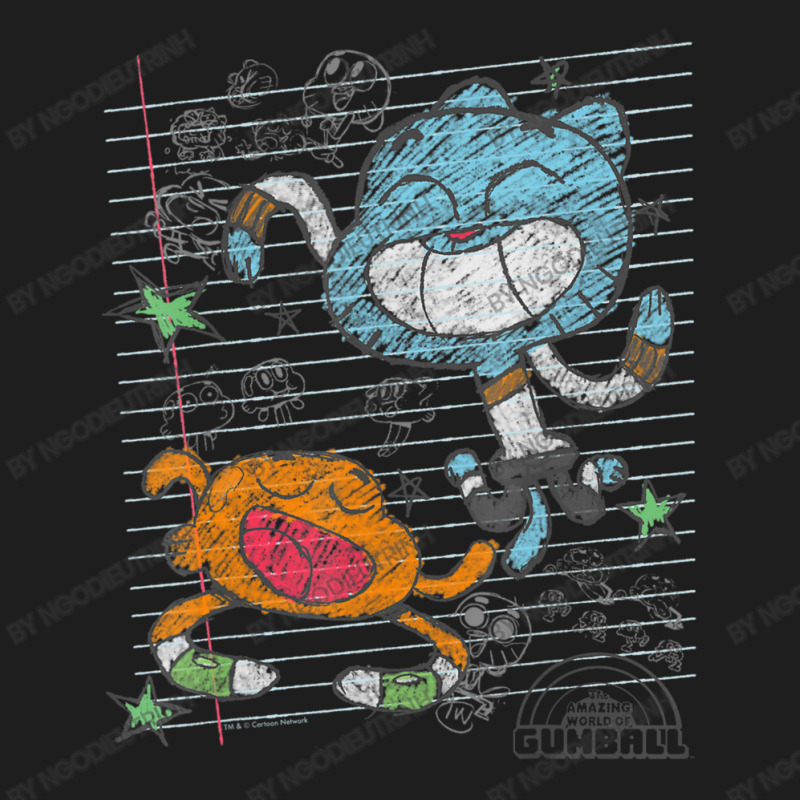 Cn Gumball And Darwin Sketched Paper Classic T-shirt by ngodieutrinh | Artistshot