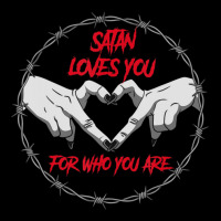 Satan Loves You For Who You Are Devil Satanic Goth Pagan Adjustable Cap | Artistshot