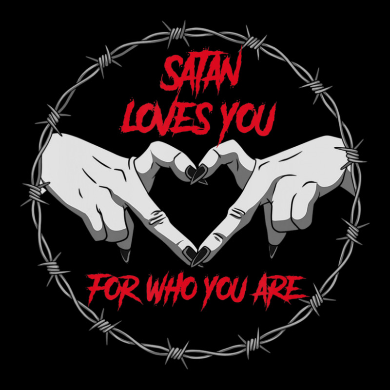 Satan Loves You For Who You Are Devil Satanic Goth Pagan Adjustable Cap by cm-arts | Artistshot