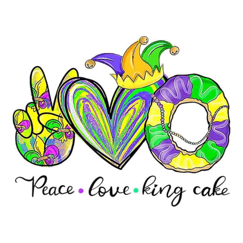 Peace Love King Cake Mardi Gras Tshirt Men Women Kids Premium T Shirt Men's Long Sleeve Pajama Set | Artistshot