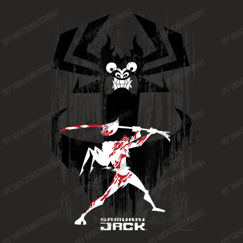 Cn Samurai Jack Aku Distressed Silhouettes Ladies Fitted T-Shirt by ngodieutrinh | Artistshot