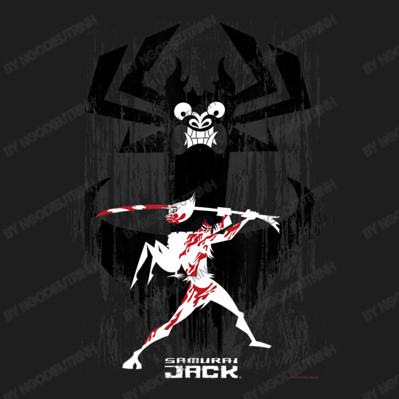 Cn Samurai Jack Aku Distressed Silhouettes Classic T-shirt by ngodieutrinh | Artistshot