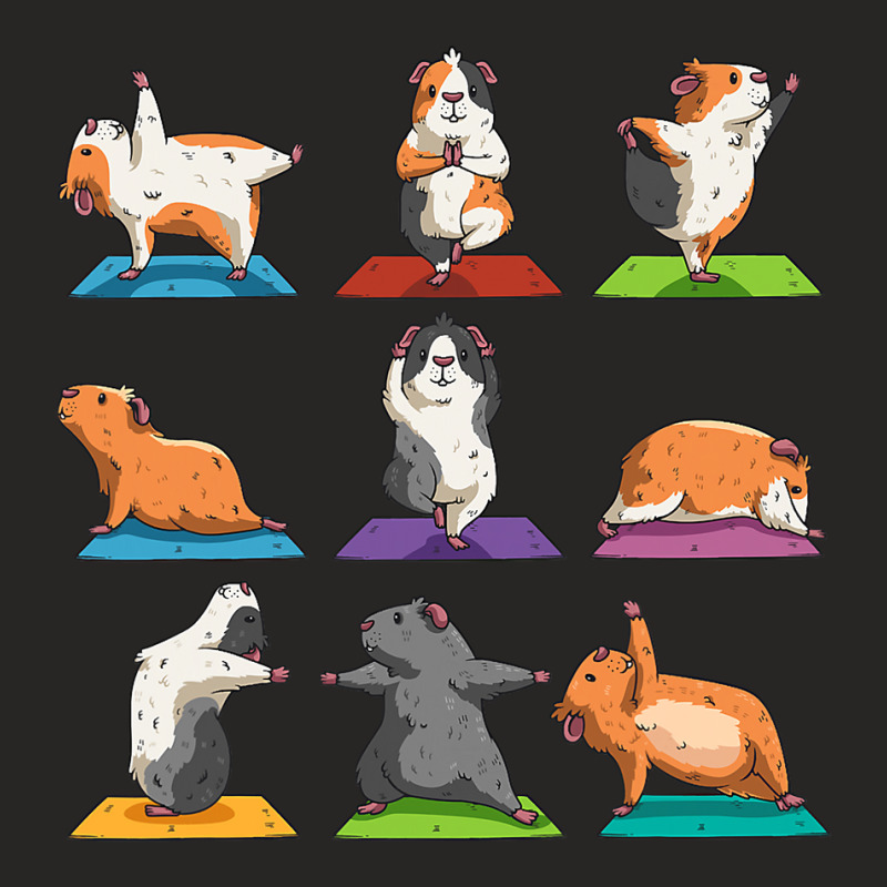 Guinea Pig Yoga Position Workout Gift Ladies Fitted T-Shirt by badieu97 | Artistshot