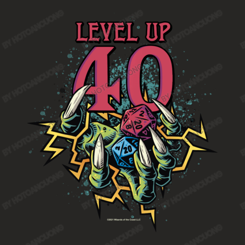 Dungeons & Dragons Birthday Level Up Forty Ladies Fitted T-Shirt by hotoancuong | Artistshot