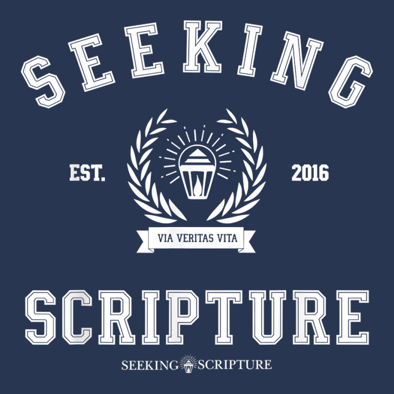 Collegiate Style Seeking Scripture Via Veritas Vita T Shirt Ladies Denim Jacket by cm-arts | Artistshot