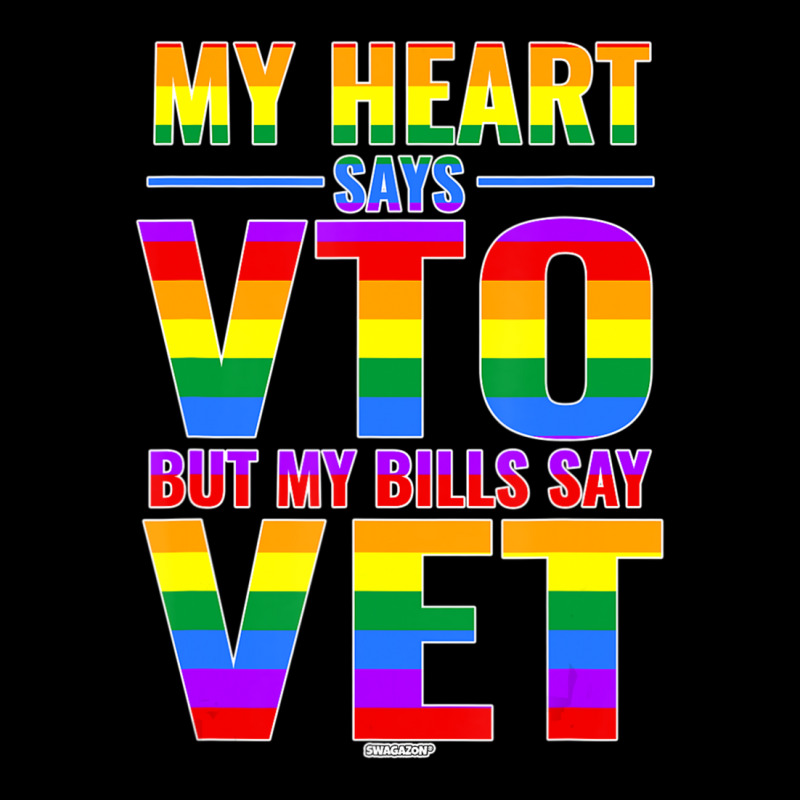 My Heart Says Vto But My Bills Say Vet Lgbtq Swagazon Pride Adjustable Cap by Mata Gibson | Artistshot