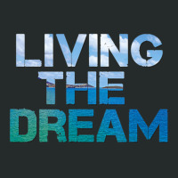 Newlife Living The Dream Letter Print Beach Women's Triblend Scoop T-shirt | Artistshot