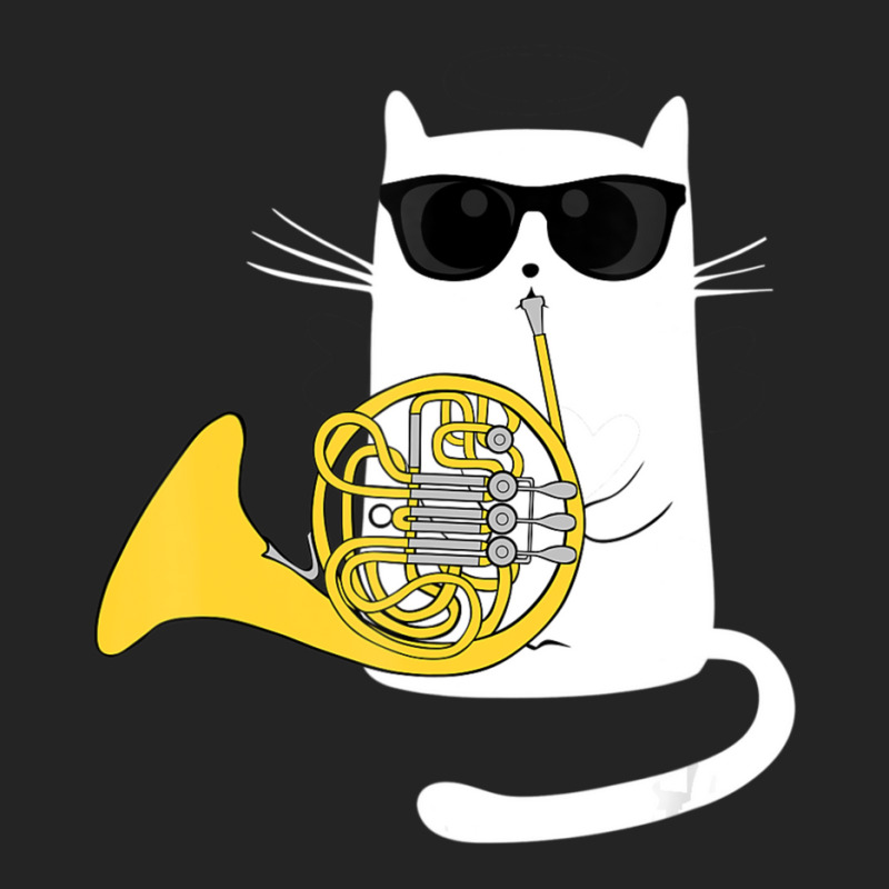 Jazz Cat Playing French Horn Cool Smooth 3/4 Sleeve Shirt | Artistshot