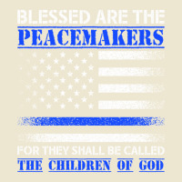 Blessed Are The Peacemakers   Blue Line Police Bible Verse Pullover Ho Cropped Hoodie | Artistshot