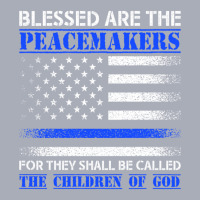 Blessed Are The Peacemakers   Blue Line Police Bible Verse Pullover Ho Tank Dress | Artistshot