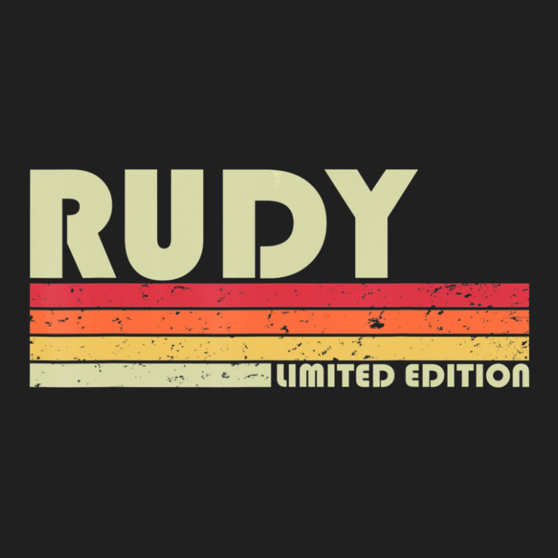 Rudy Name Personalized Retro Vintage Birthday Drawstring Bags | Artistshot